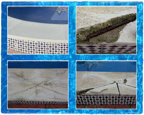 Reparación de bordillos rotos en piscinas